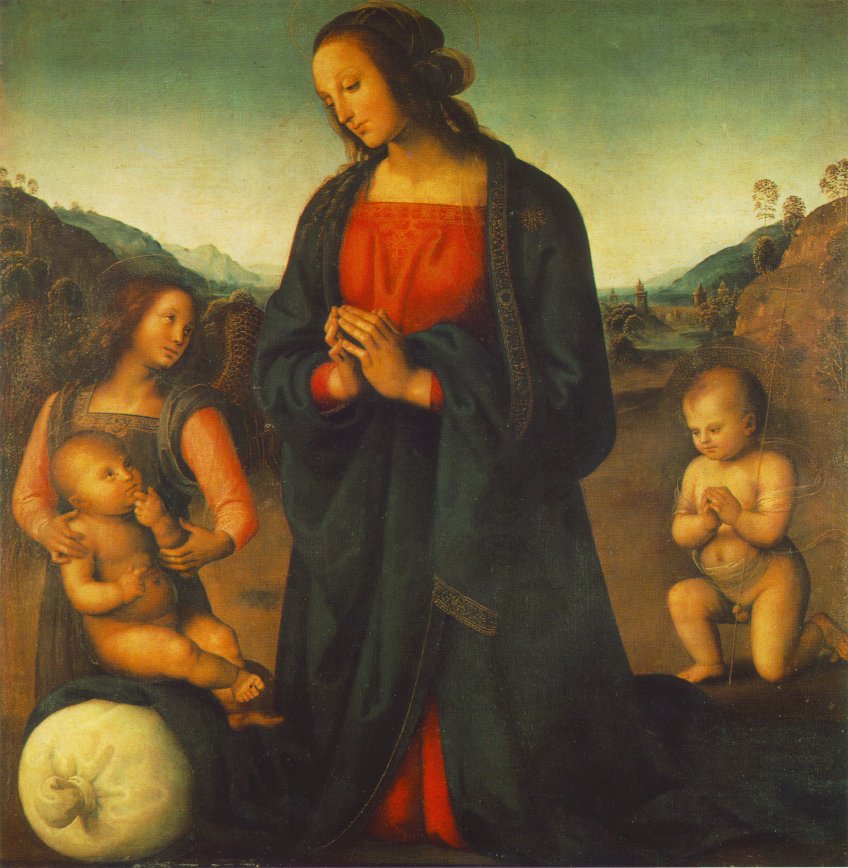 Madonna, an Angel and Little St John Adoring the Child (Madonna del sacco) R